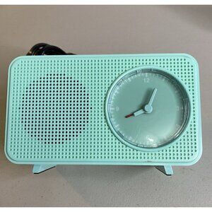 Heyday Retro Style Clock Bluetooth Speaker Aqua Tested-Works